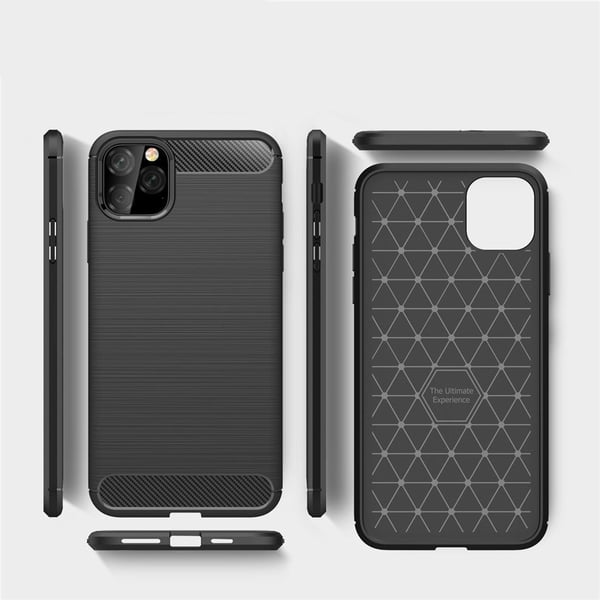 iPhone 11 - Fleksibelt Carbon Blødt TPU Cover - Sort