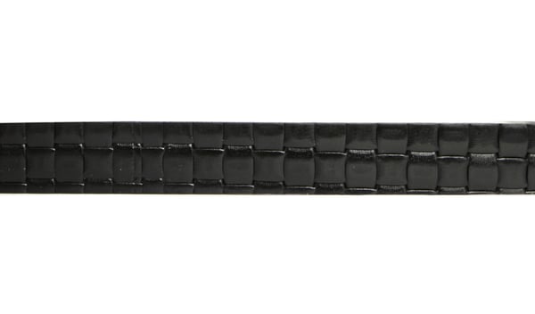 Svart 25mm crocco damskärp i kalvläder