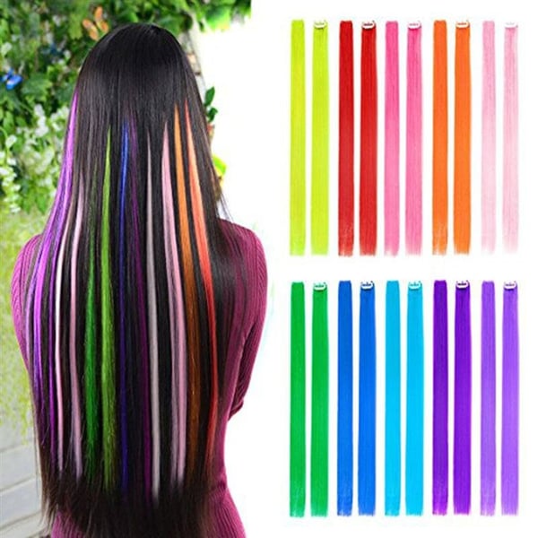 3 Clip-on løkker / Hair extensions - 24 farver