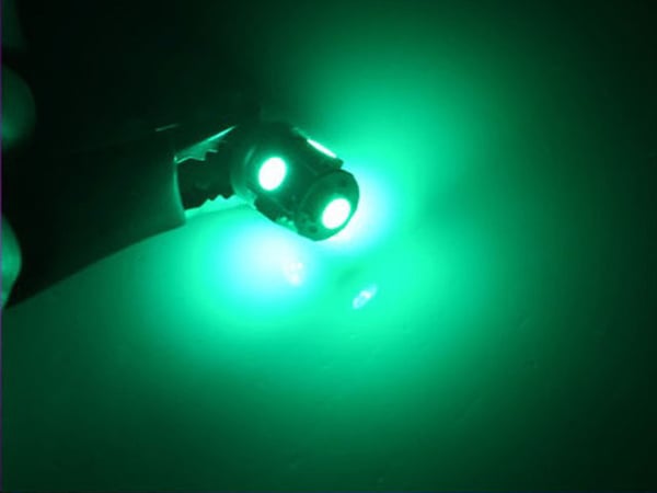 BA9S vihreä Led 5kpl SMD5050 siru 2-pack T4W muotoilu