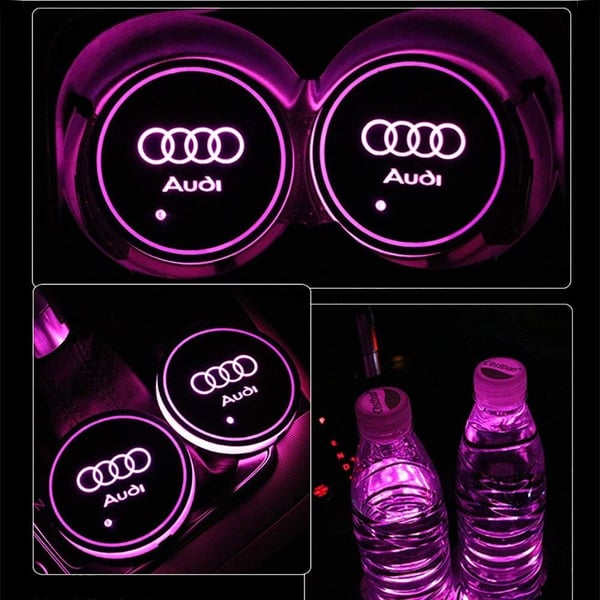 2X Audi-logo Før baseplaten til koppholderen