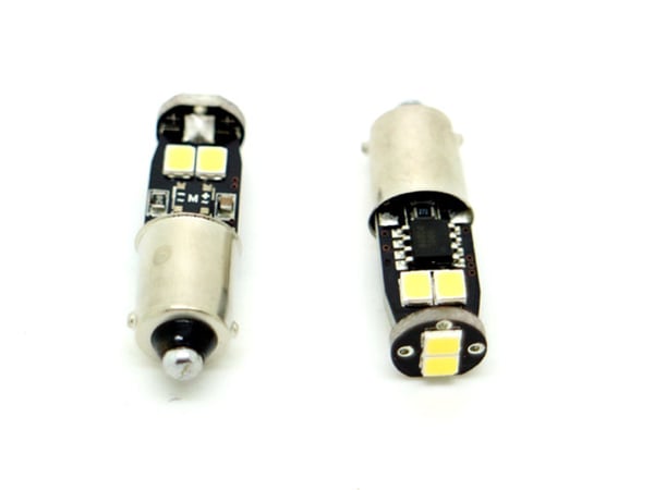 BA9S Canbus 6000k Led 2-pack T4W xenonlook 250 lumenia