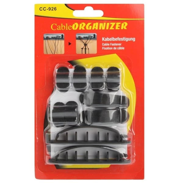 10-pakning - Ledningsholder - Holder for kabler, ledninger og ladere