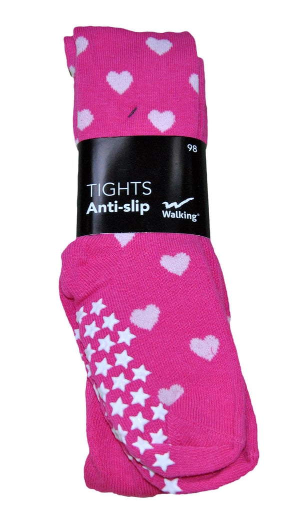 Strumpbyxa antihalk rosa med hjärtan 74 cl