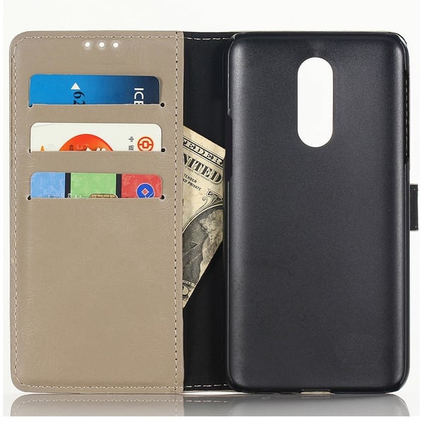 Retro pung-standercover til OnePlus 7 - Beige