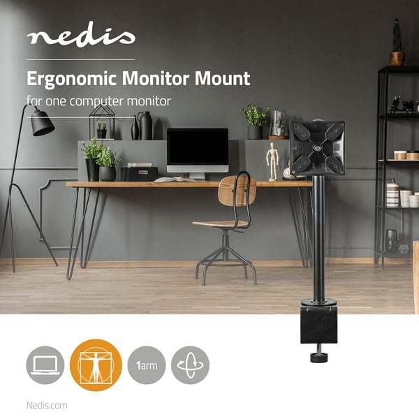 Ergonominen näyttöteline, Nedis