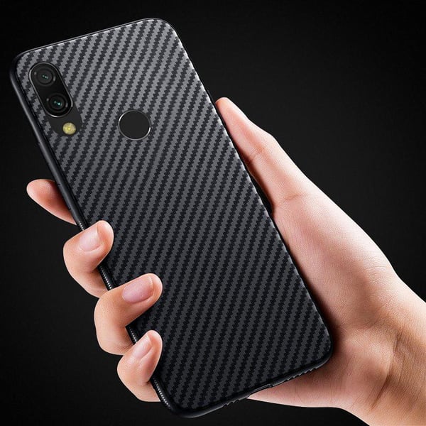 Carbon Fiber TPU-skal Xiaomi Redmi Note 7 - Svart
