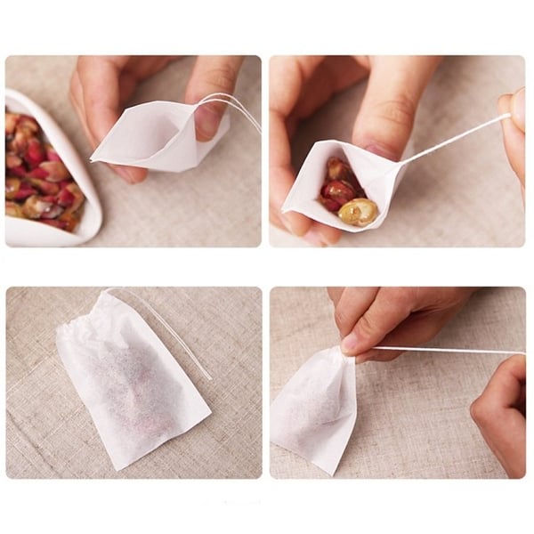 Teposer for Løs Te / Krydderposer - Tomme Poser - 100-Pack