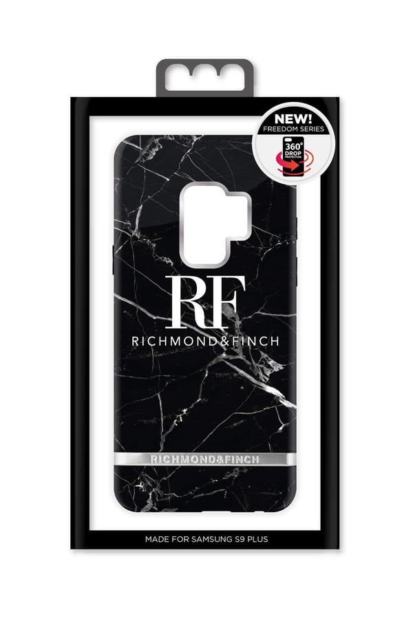 Richmond & Finch Deksel til Samsung Galaxy S9 Plus - Svart Marmor