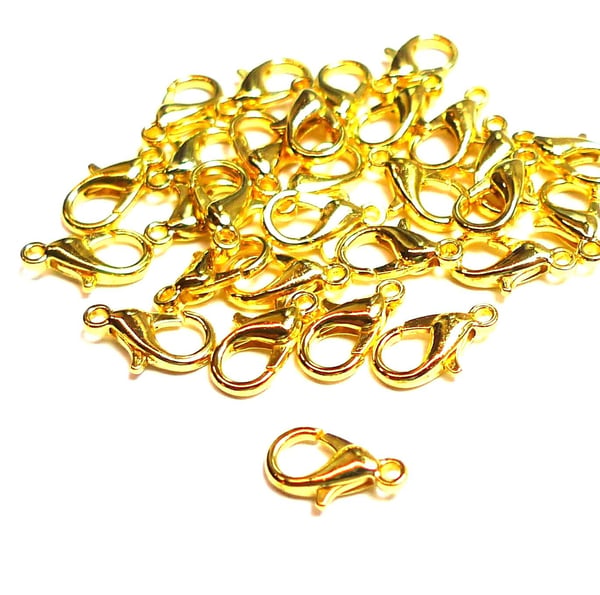 Lås till Halsband/Armband/Fotband - Guldpläterade 5-Pack