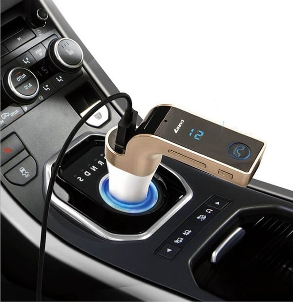 FM-sender med Bluetooth Tilslutning 4-i-1, Guld