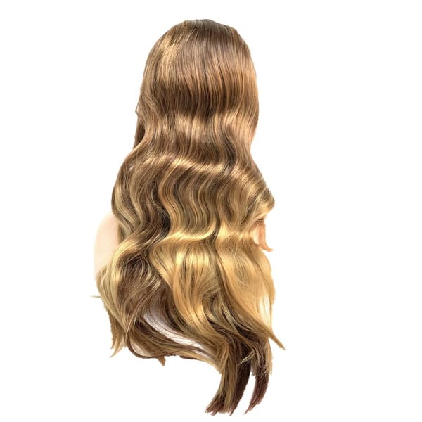 Parykk Blond/brun inkl. parykknett og hårforlengelseskam