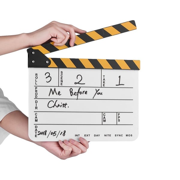 Ohjaajaelokuva Clapboard Movie Cut Scene Clapper Board - Valkoinen