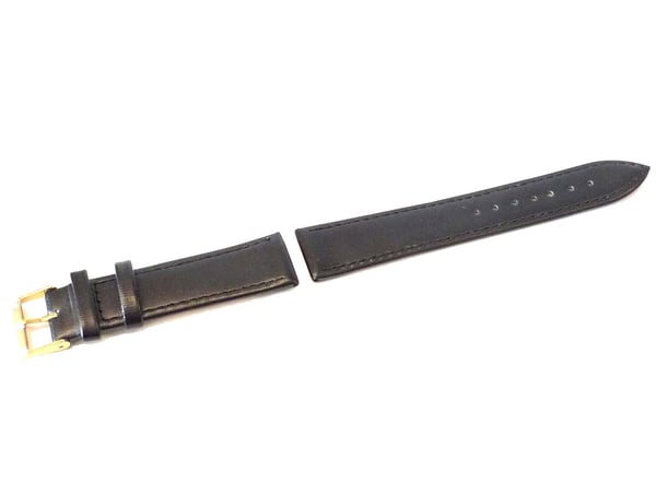 Klockarmband pu-läder svart 20mm