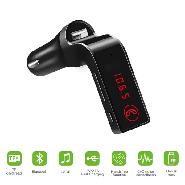 Bluetooth bil FM transmitter modulator MP3 USB sort