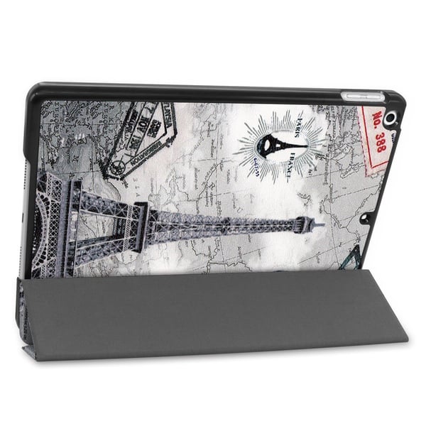 Apple iPad 10.2 Pattern PU Trifoldet Stand Tablet - etui - Kort