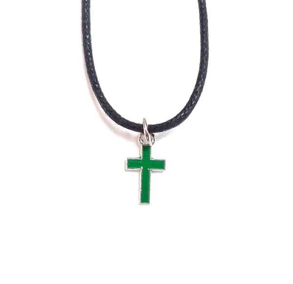 Halsband Kors Grön