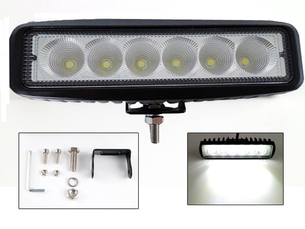 LED 18W työvalo/peruutusvalo, 12-24V mini LED ramppi, Flood