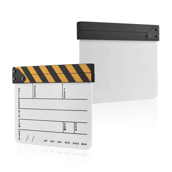 Ohjaajaelokuva Clapboard Movie Cut Scene Clapper Board - Valkoinen