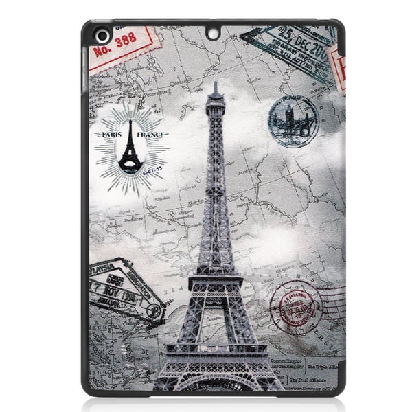 Apple iPad 10.2 Pattern PU Trifoldet Stand Tablet - etui - Kort