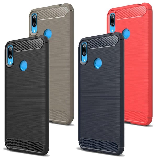 Stöttåligt Armor Carbon TPU-skal Huawei Y7 2019 - Svart