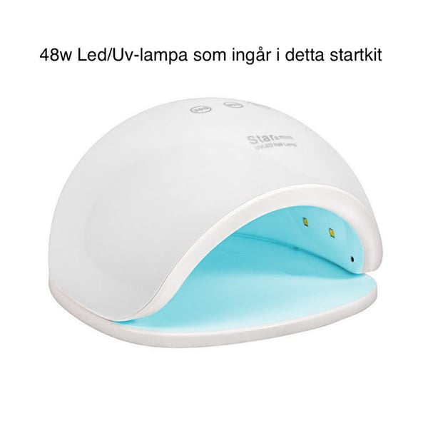 Komplett startsett for gelenegler inkludert LED/UV-lampe