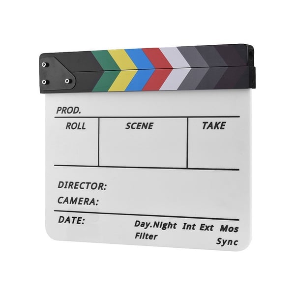 Ohjaajaelokuva Clapboard Movie Cut Scene Clapper Board - Värikäs tikku