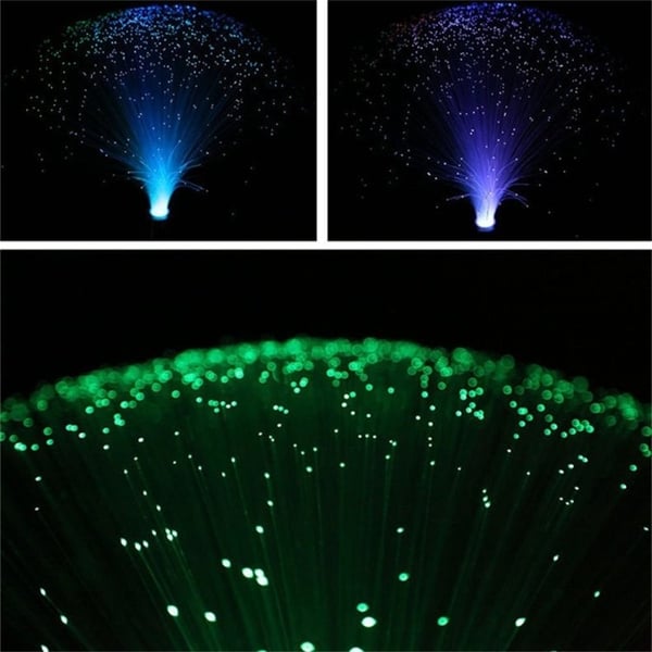 Fiberoptisk Lampe / Fiberlampe - Farveskiftende - 30 cm