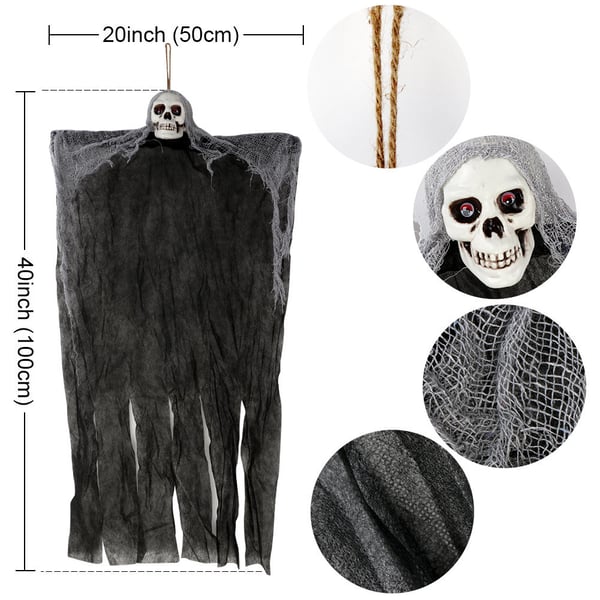 Hängande spöke Halloween-dekoration stort vitt