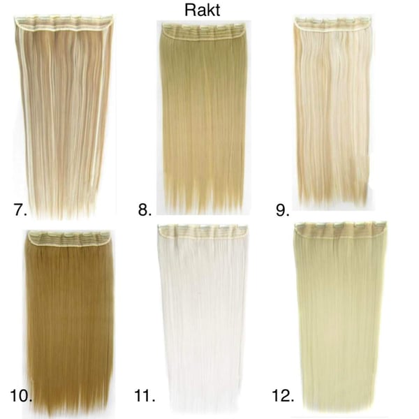 Clip-on / Hair extensions krøllete & rett 70cm - Flere farger