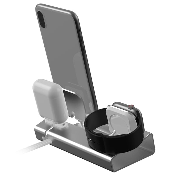 3 - 1 ladestasjon for iPhone, Apple Watch, AirPods
