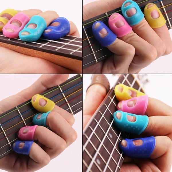 5-Pack - Gitarr Fingerskydd - Skyddar fingrar - Medium