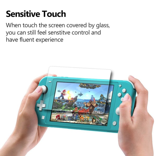 2x Kompatibel med Nintendo Switch Lite skjermbeskytter for herdet glass