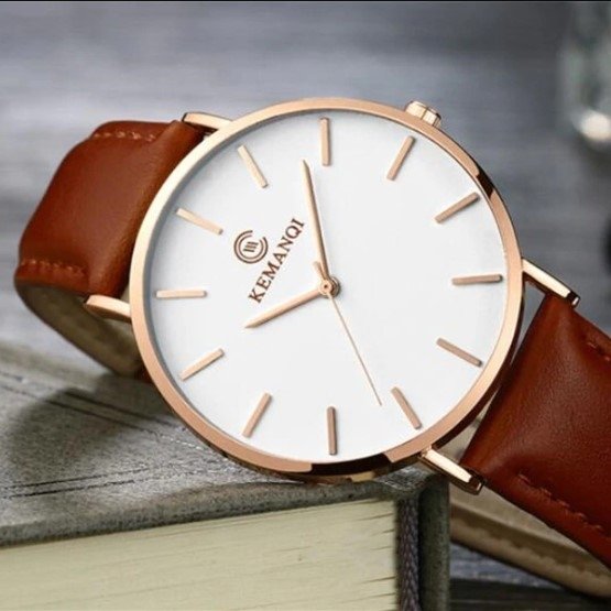 Quartz Klokke / Armbåndsur - Roségull/Brun