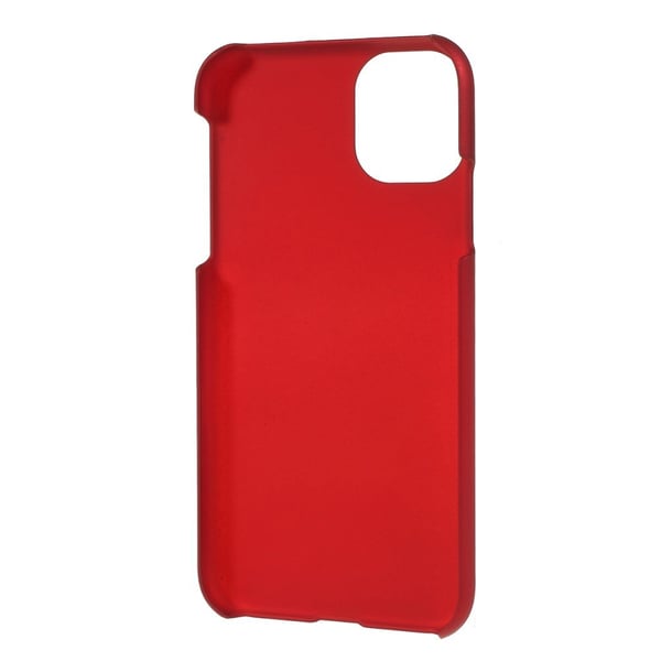 Gummibelagt PC-bagcover til iPhone 11 - Rød