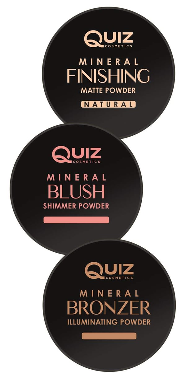 Mineralpuddersamling - Løs kraft - Quiz Cosmetics
