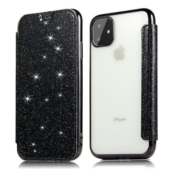 SKALO iPhone 11 Pro Max Flip Cover TPU Ultratyndt Glitter