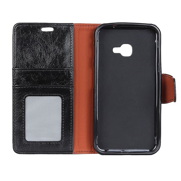 Samsung Galaxy Xcover 4s/4 Lommebok - deksel Teksturert Split - Svart