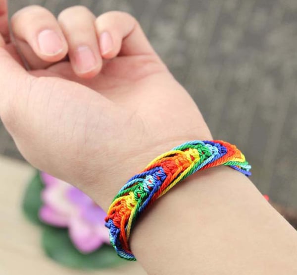 Armband 2-pack Pride Rainbow Regnbåge HBTQ Tyg