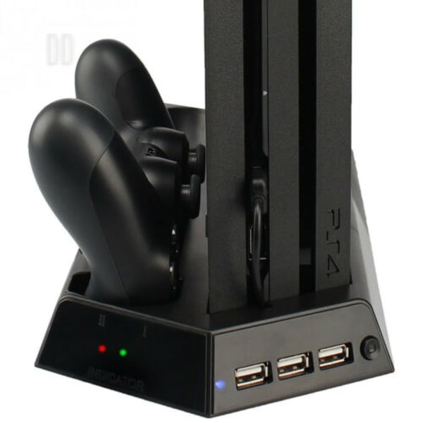 KJH PS4 Pro Opladningsstandkøler 4 i 1