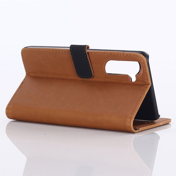 Crazy Horse Pung Etui til Samsung Galaxy Note 10 - Brun