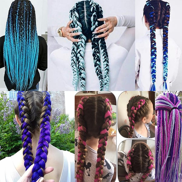 Jumbo-punos, Ombre-punos, Rasta-punos - 24 väriä