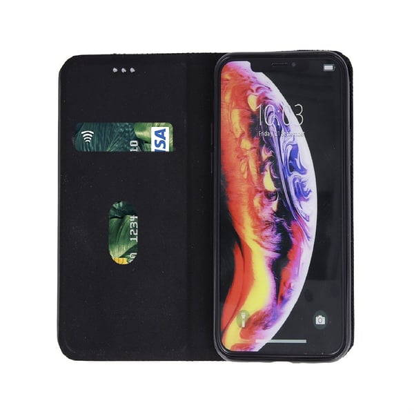 iPhone 11 Pro Max - Smart Senso Kotelo Mobiililompakko - Musta