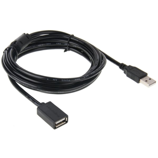 3m Forlengelseskabel USB 2.0 - Forlenger Svart