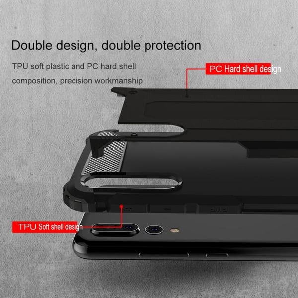 Xiaomi Mi 9 - Deksel/Mobildeksel - Tough - Svart