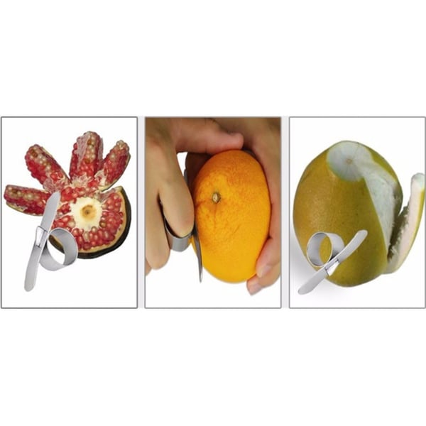 2-Pak Appelsinskreller/Fruktskreller/Skrell Appelsin i Rustfritt