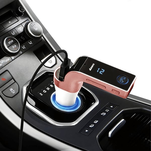 FM-lähetin Bluetooth Yhteydellä 4-in-1, Vaaleanpunainen