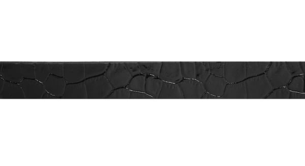 Svart 25mm crocco damskärp i kalvläder