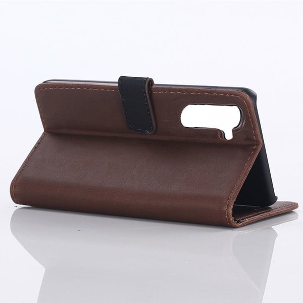 Crazy Horse Pung Etui til Samsung Galaxy Note 10 - Kaffe