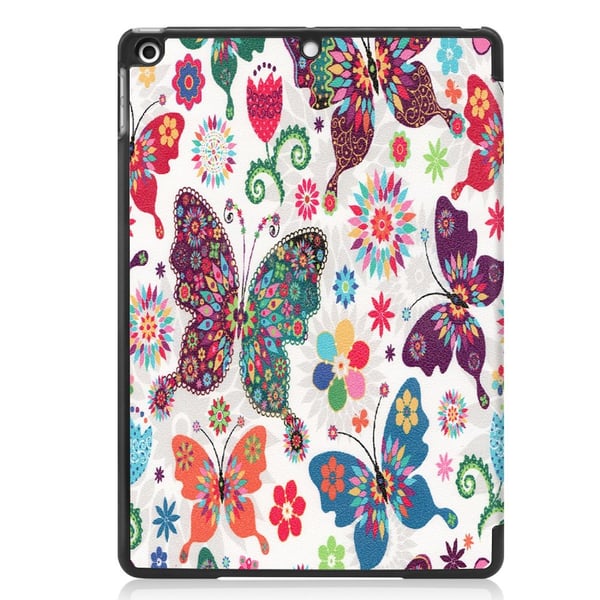 Apple iPad 10.2 Trifoldet Stand Tablet - Taske - Sommerfugl